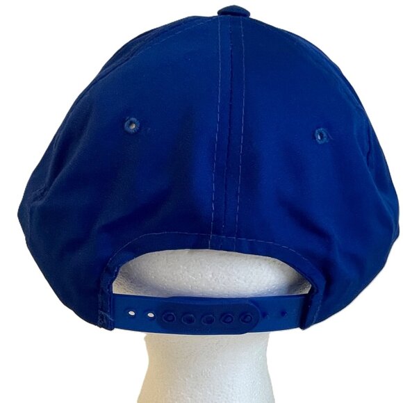 Crochet Granny Square Trucker Hat Ball Cap Snap Back Royal Blue Multi Color - Picture 4 of 7